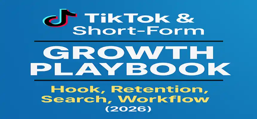 TikTok & Short-Form Growth Playbook 2026: Hook, Retention, Search, dan Workflow yang Konsisten